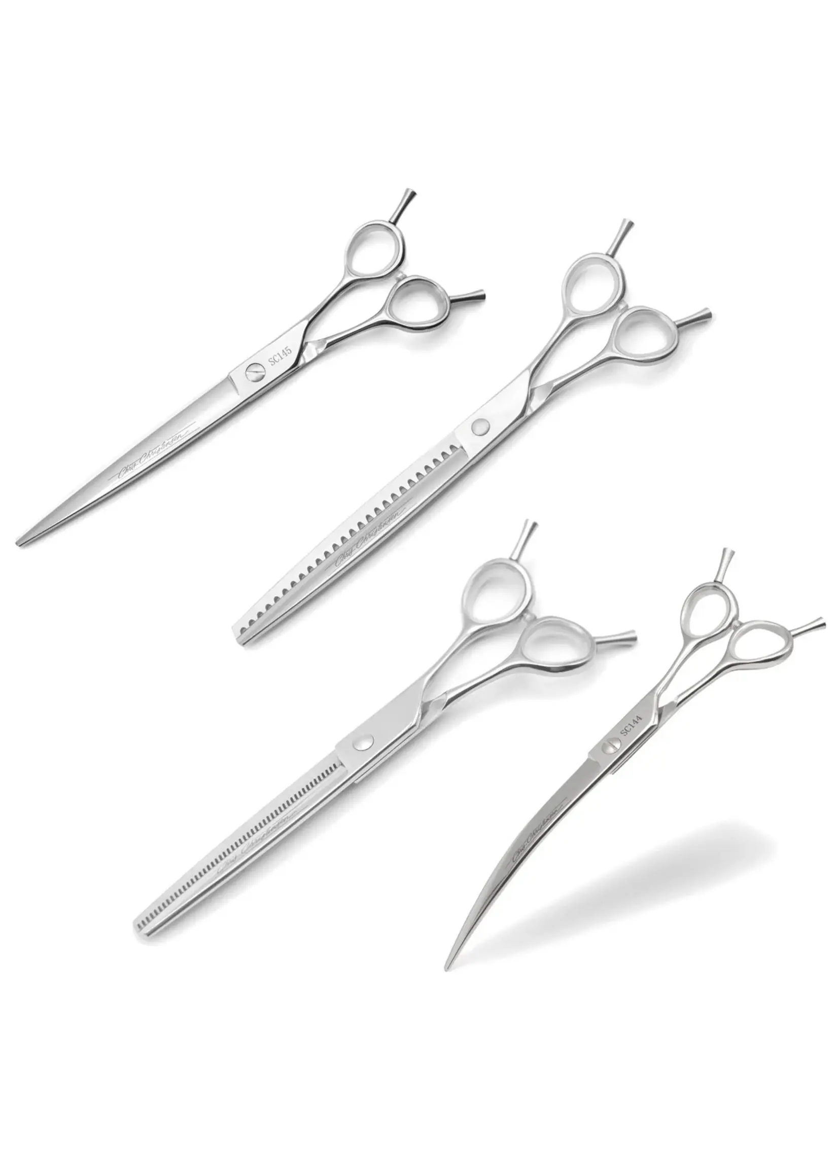 Chris Christensen Classic Series Scissors Set of 4 (7 Curve,8 Straight,7 Thinner,8.5Chunkyblender)