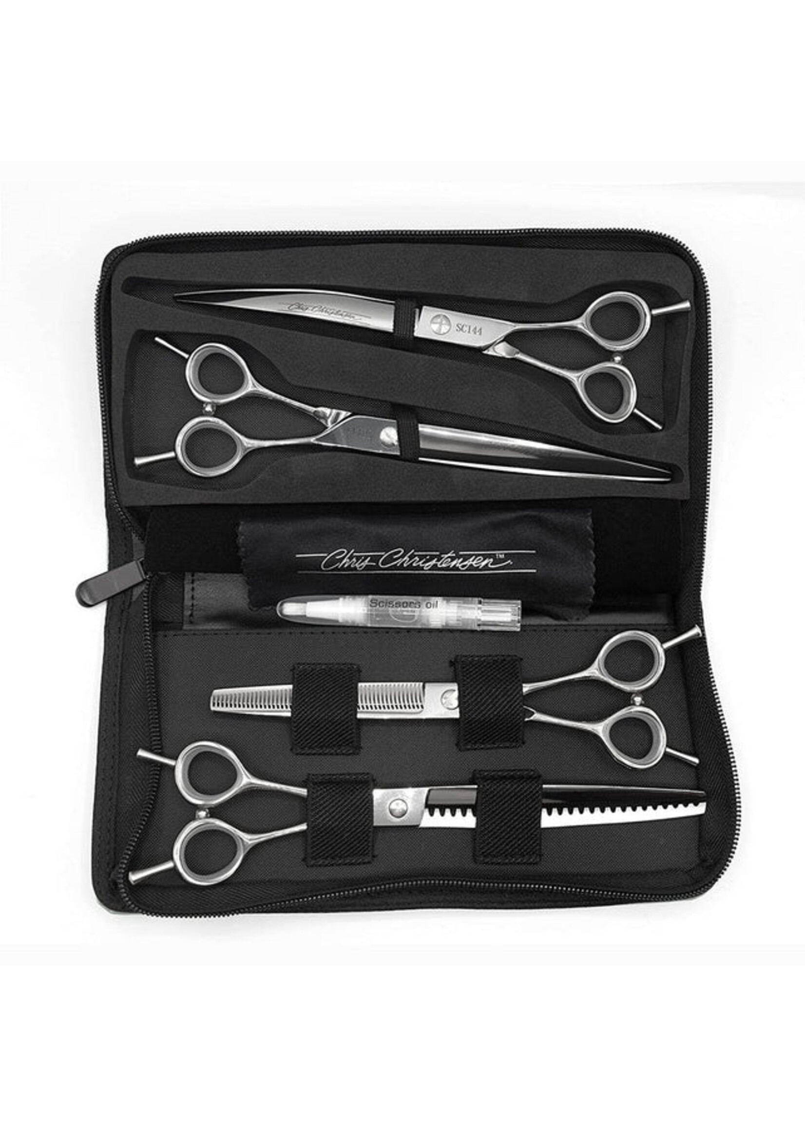 Chris Christensen Classic Series Scissors Set of 4 (7 Curve,8 Straight,7 Thinner,8.5Chunkyblender)