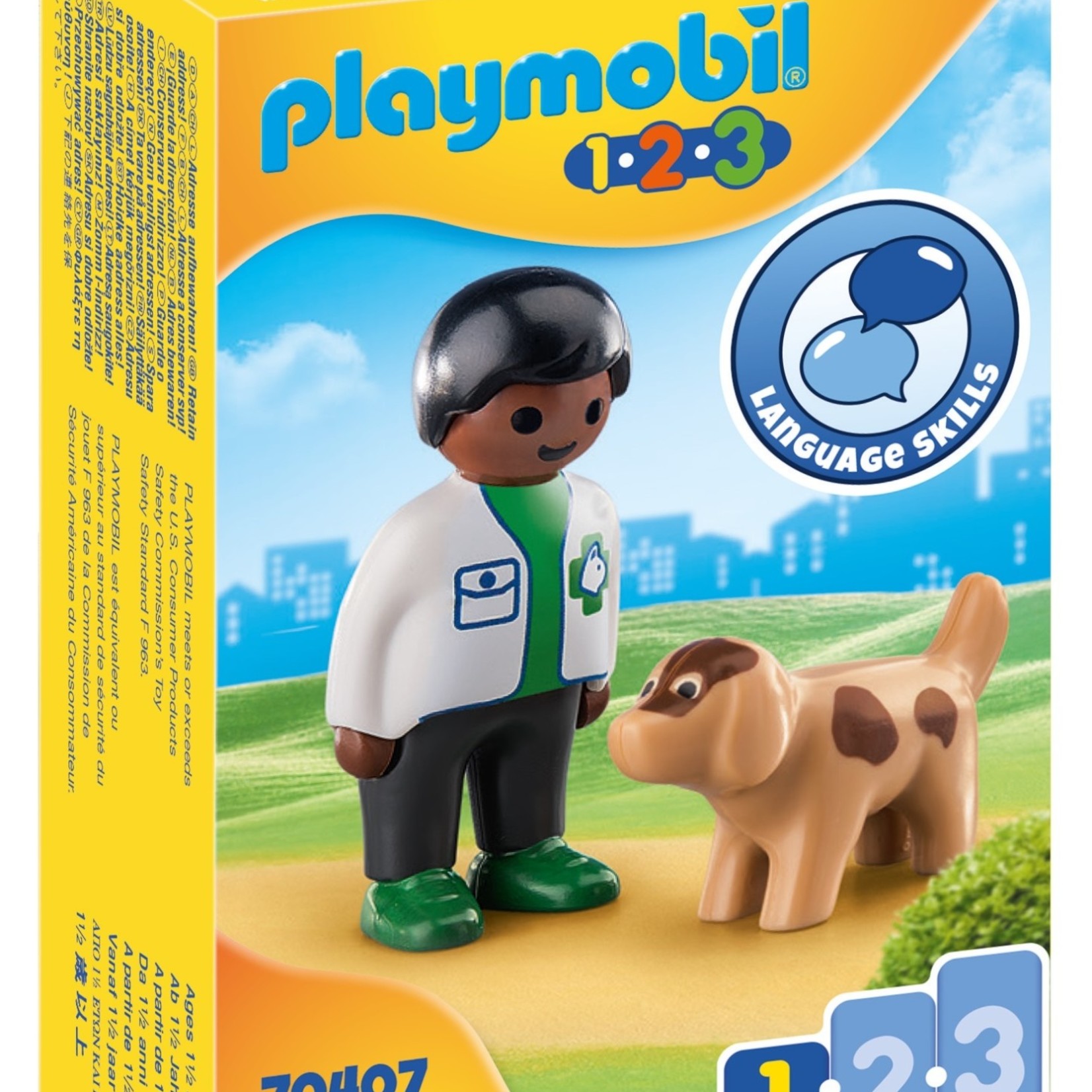 Playmobil *****Playmobil 1.2.3 70407 - Vétérinaire avec chien