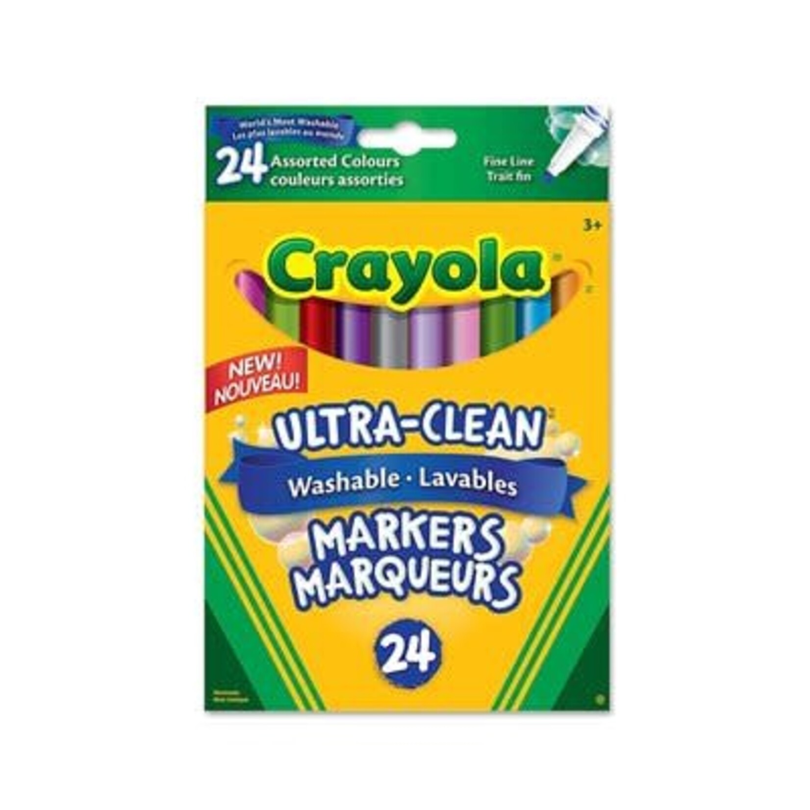 Crayola Crayola- 24 crayons feutre lavables à pointe fine