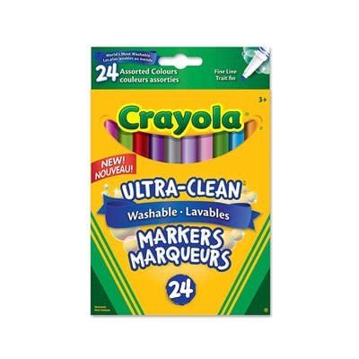 Crayola Crayola- 24 crayons feutre lavables à pointe fine