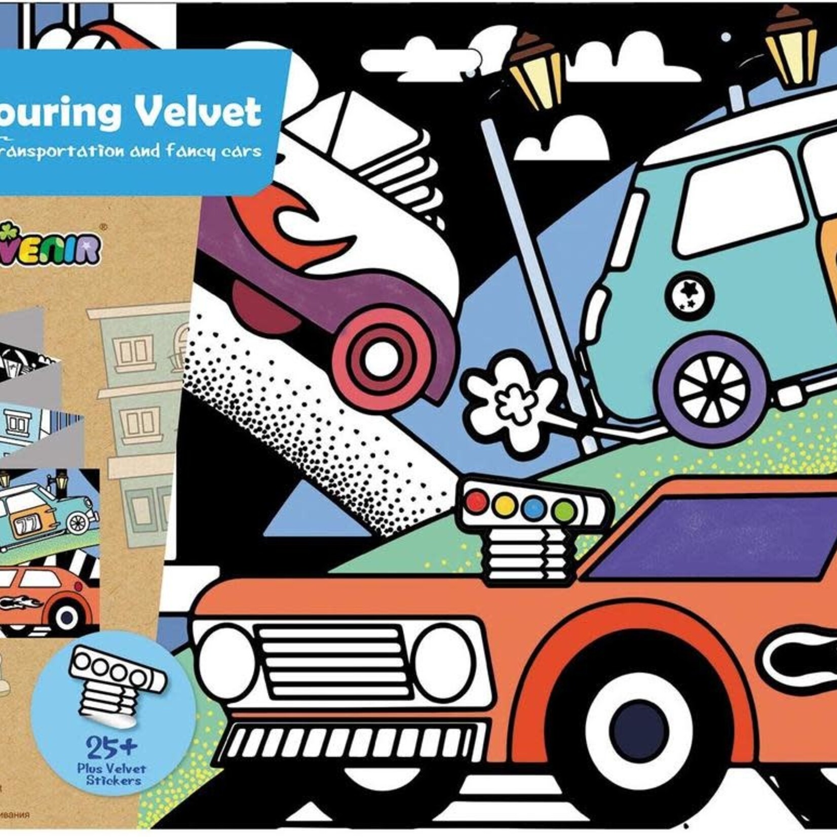 Avenir Avenir- Coloriage velours poster géant  voitures