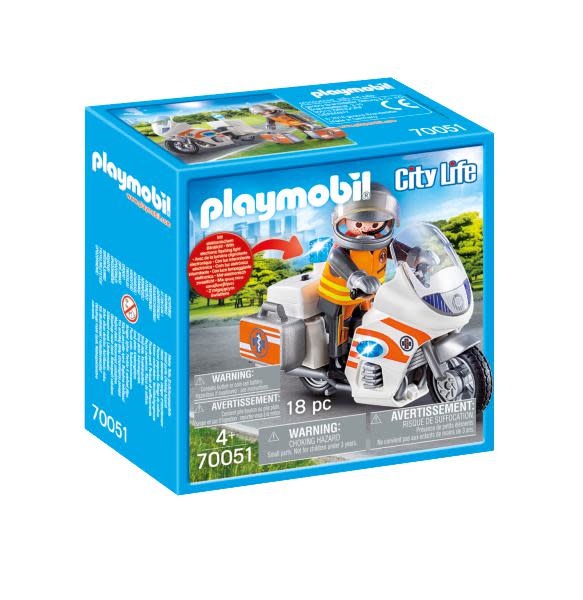 Playmobil Playmobil City Life 70051 – Urgentiste et moto