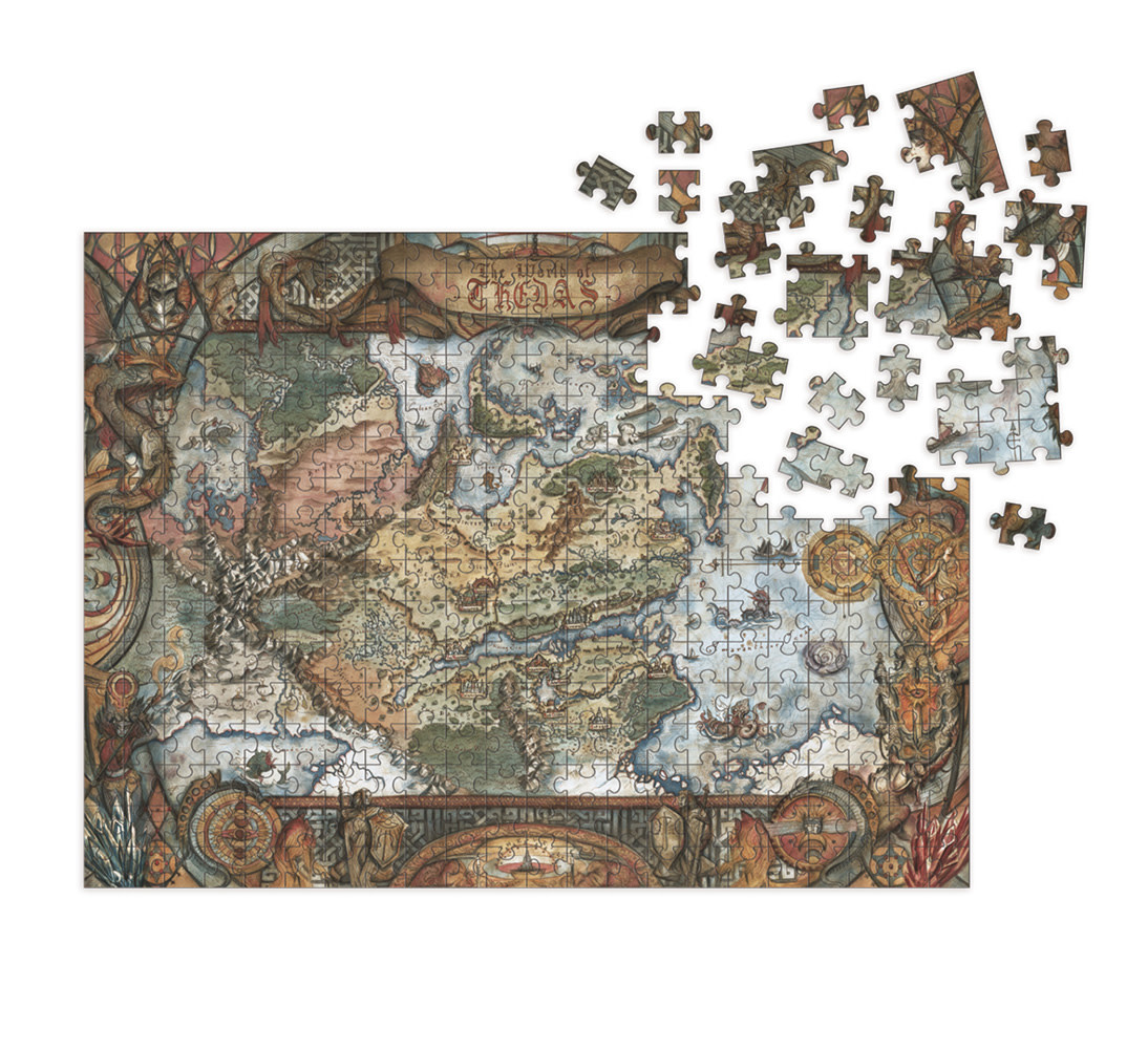 Dark Horse Deluxe Puzzle 1000 - Dragon Age world ot thedas map