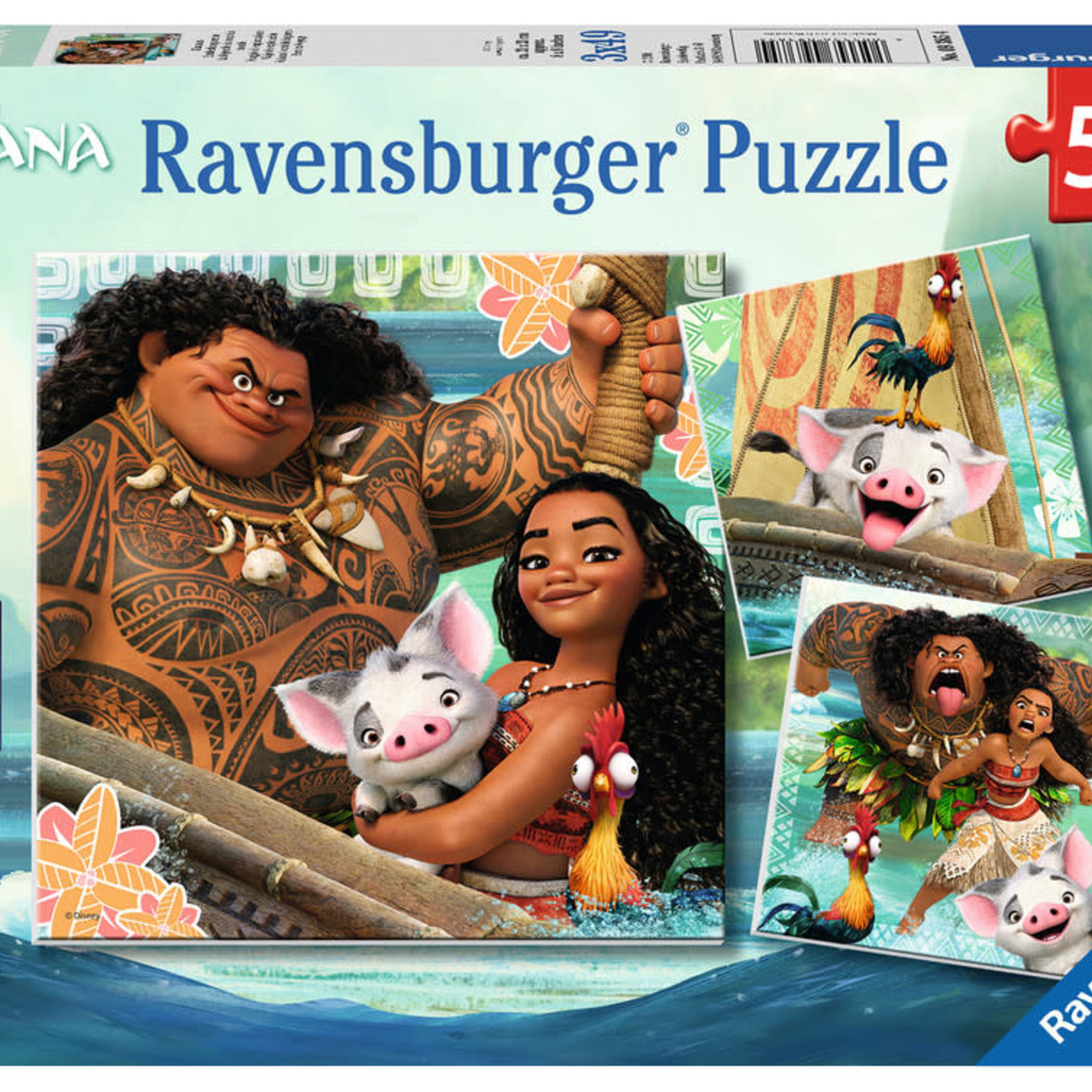 Ravensburger Ravensburger 3 x 49 : Disney Moana - La légende du bout du monde