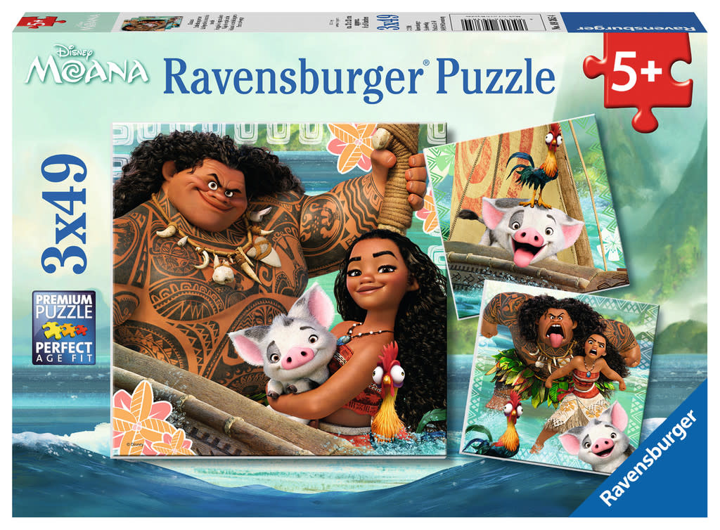 Ravensburger Ravensburger 3 x 49 : Disney Moana - La légende du bout du monde