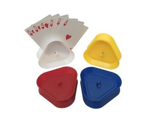 Lot De 4 Porte-Cartes à Jouer Pour Enfants & Adultes - Support 3 Couches 40 Cartes, Pliable Et Portable Pour UNO, Poker