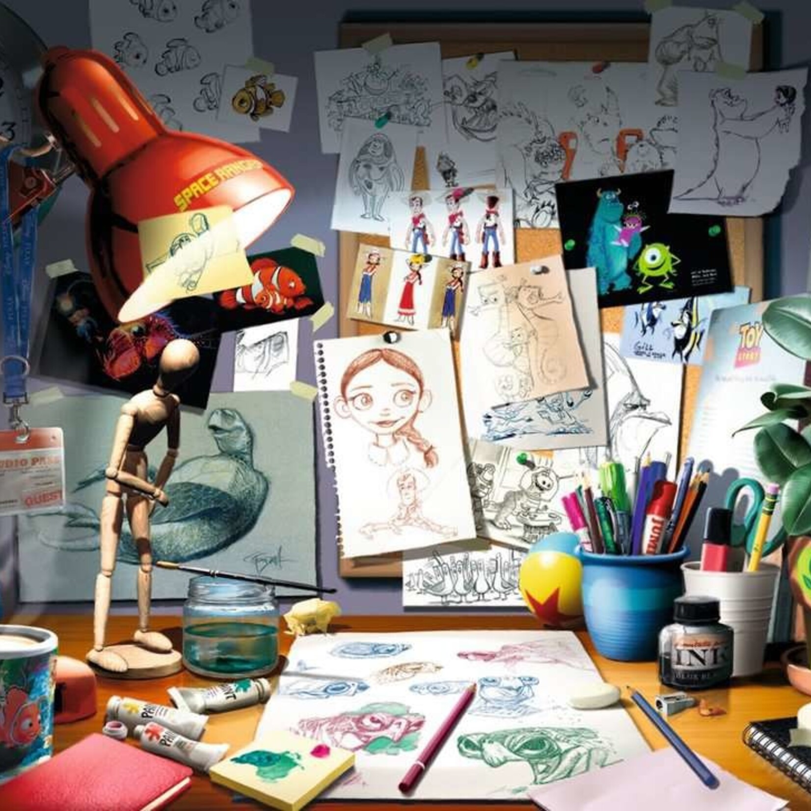 Ravensburger Ravensburger 1000 - Disney Pixar : Atelier d'artiste