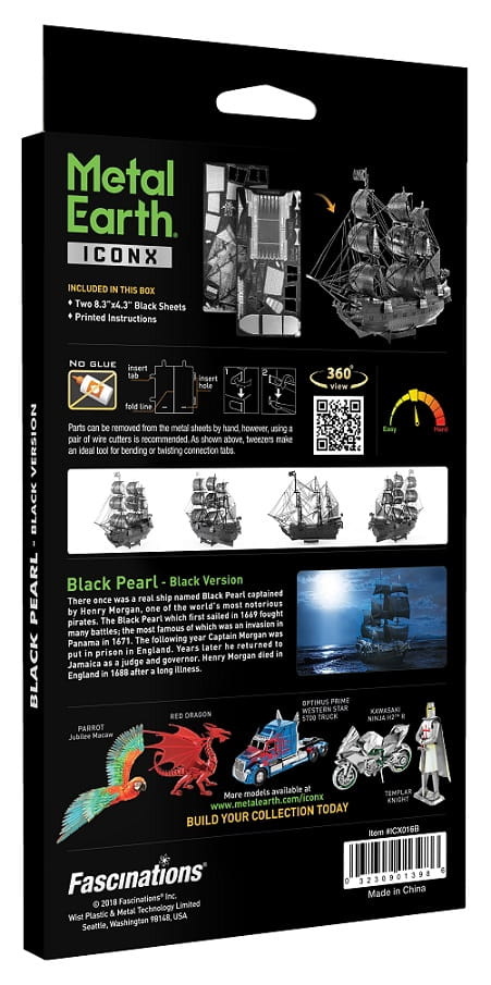 Metal Earth Metal Earth Premium Series - Black Pearl (Black Version)