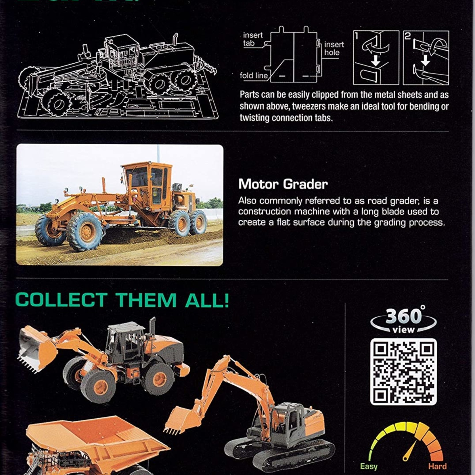 Metal Earth Metal Earth- Motor Grader (Orange)