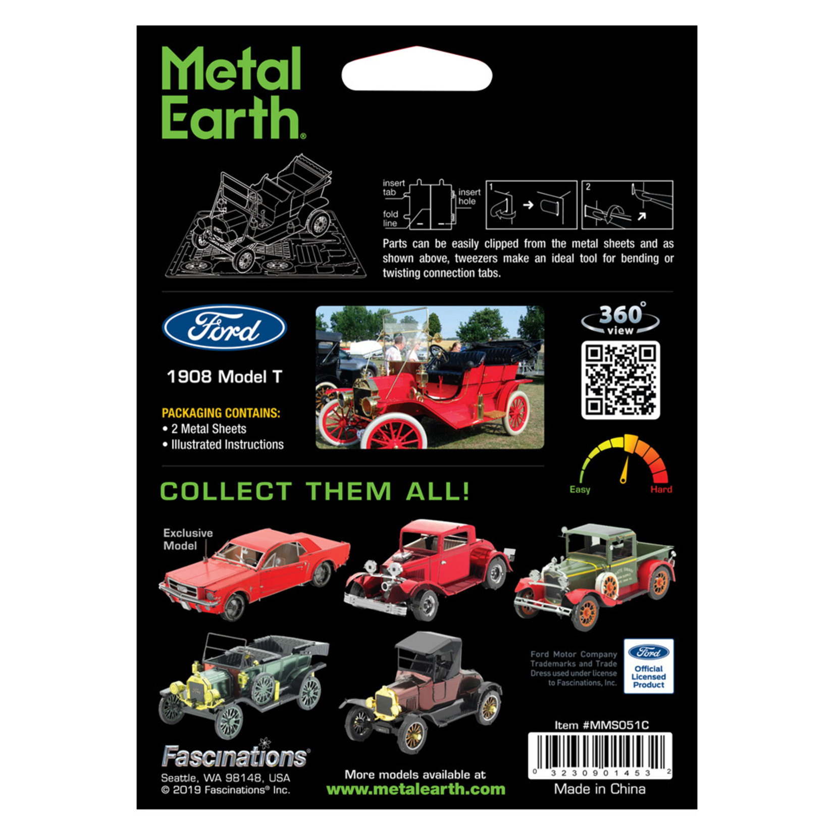 Metal Earth Metal Earth- 1908 Ford Model T (Rouge)