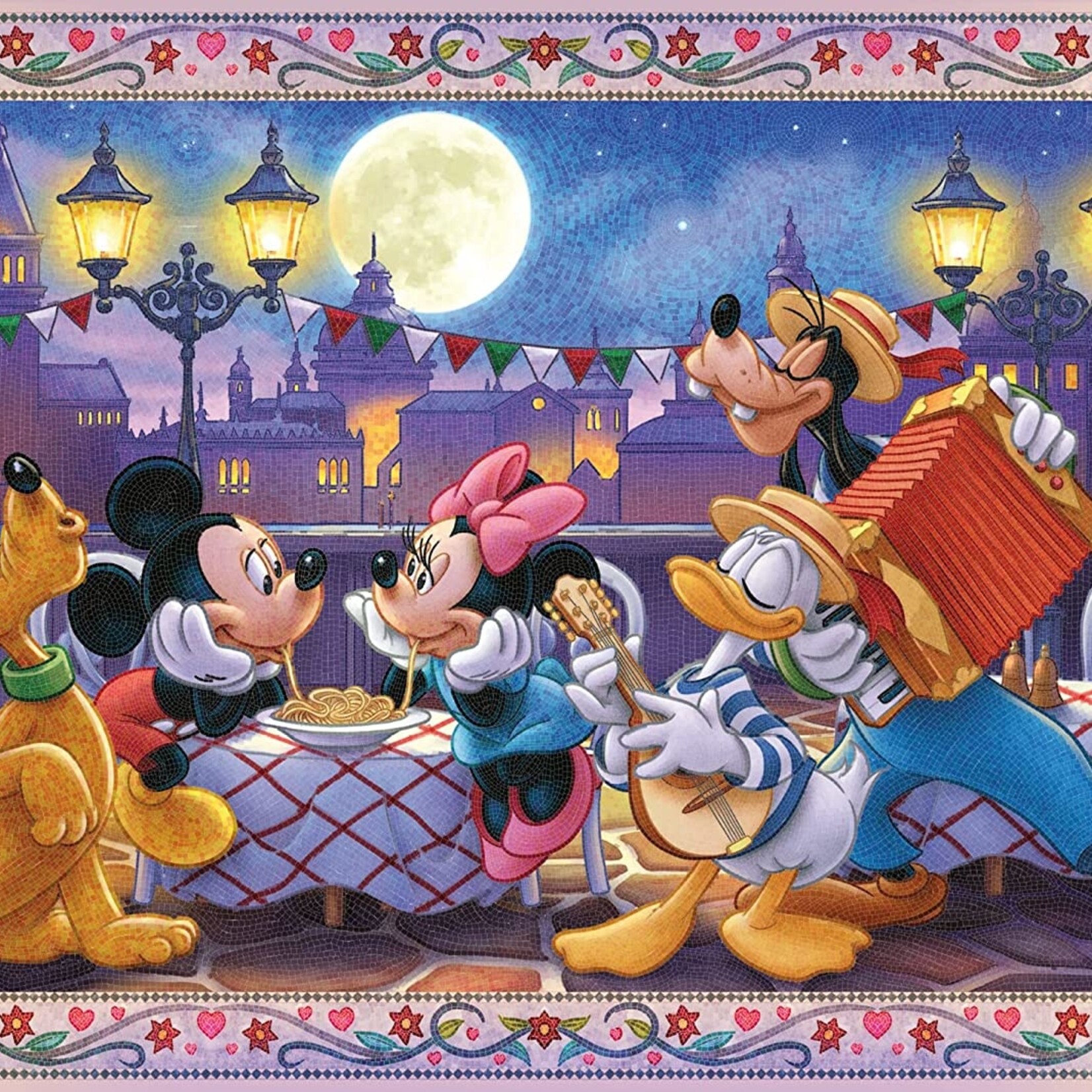 Ravensburger Ravensburger 1000 - Disney : Mosaïque Mickey et Minnie au restaurant