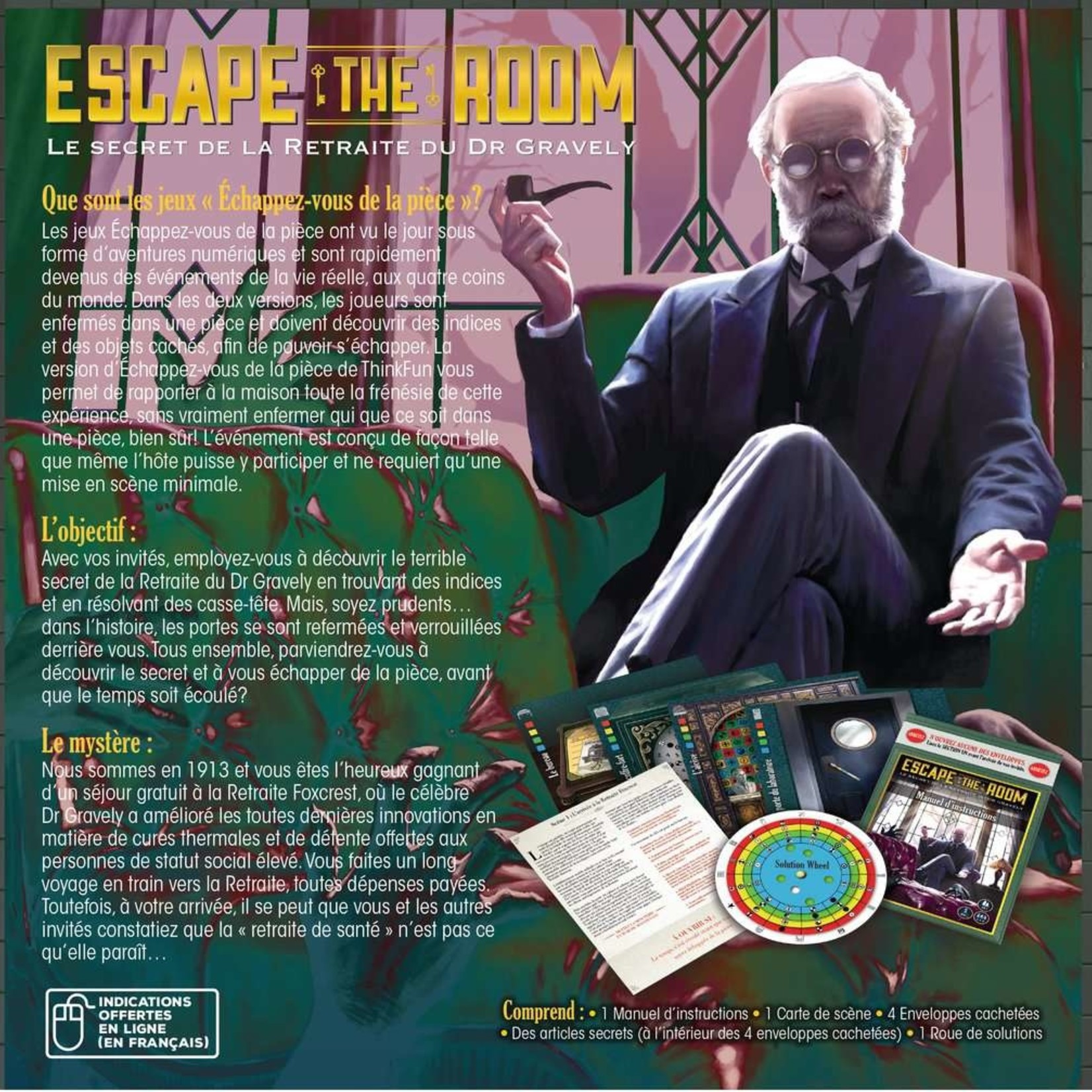 ThinkFun Escape the room - Le secret de la retraite du Dr Gravely