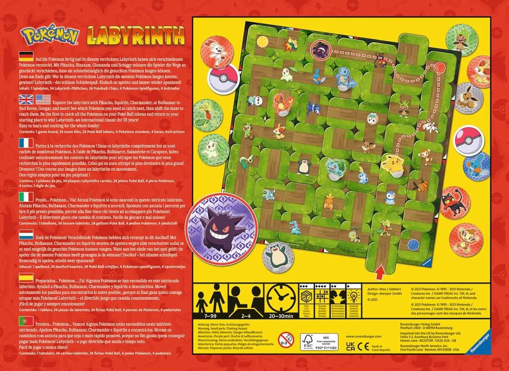 Ravensburger - Labyrinthe : Pokémon - Maitre des Jeux