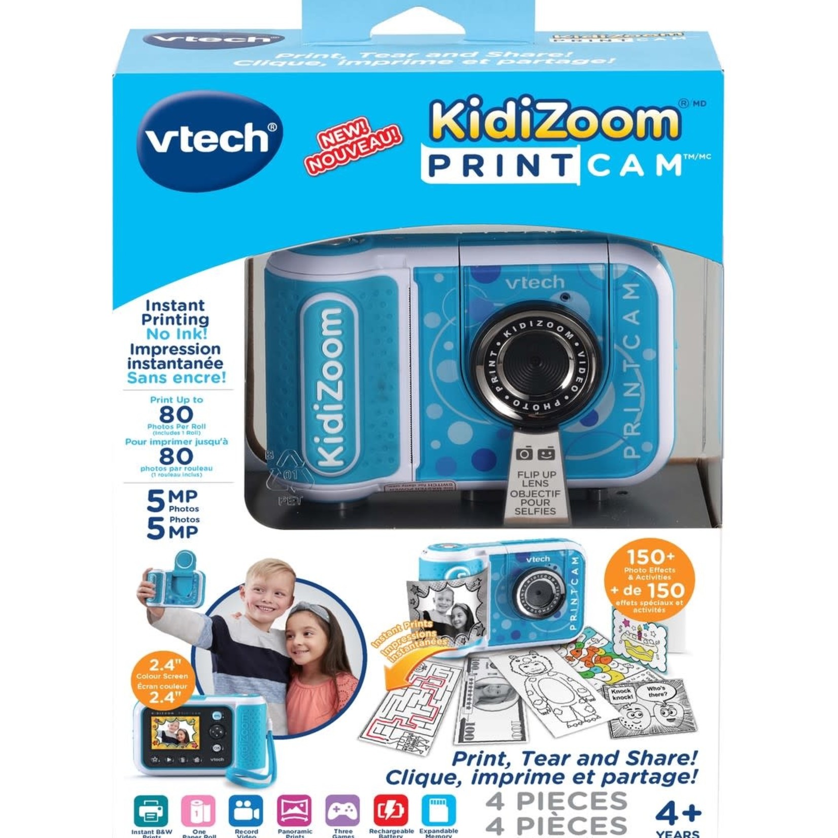 Caméra Photo numérique pour enfants, impression instantanée avec papier  thermique, pour Selfie, cadeau d'anniversaire