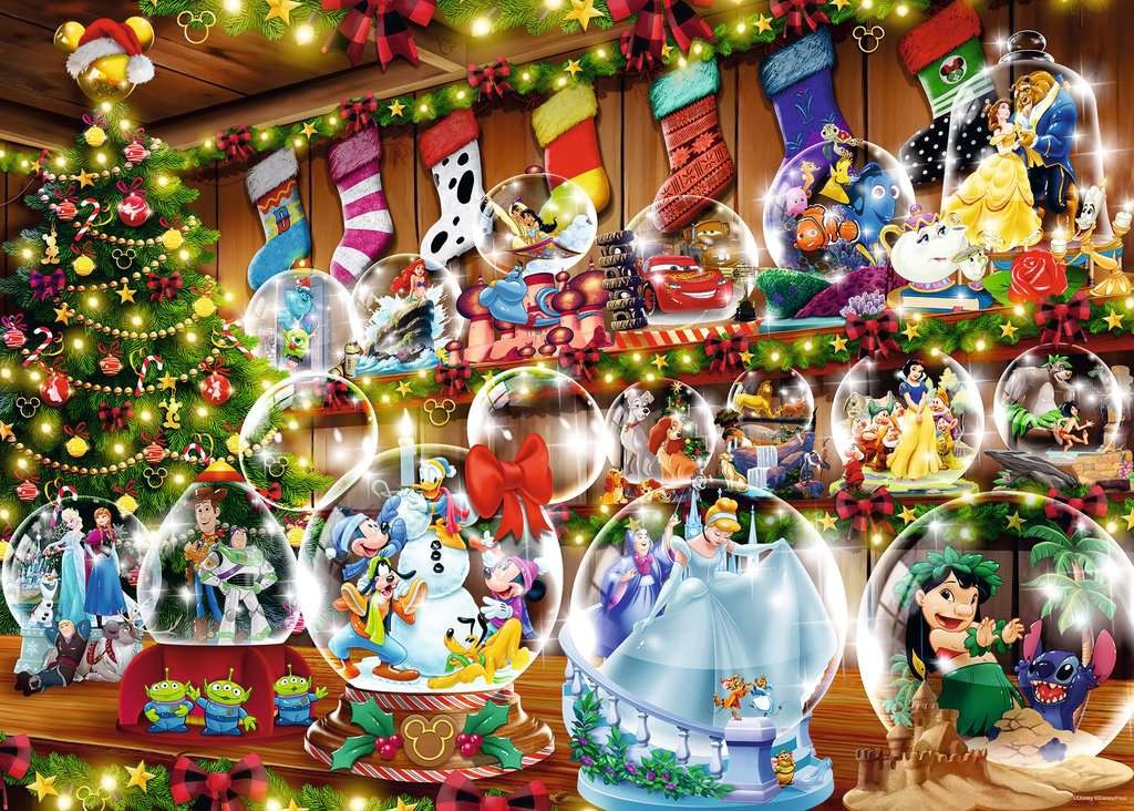 Ravensburger Ravens 1000 - Disney : Boules à neige de Noël