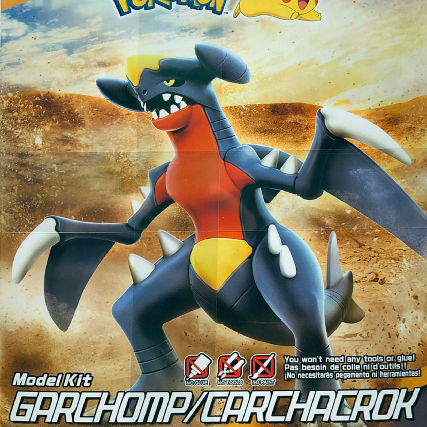 Bandai Bandai - Modèle à coller - Pokémon : Garchomp/Carchacrok