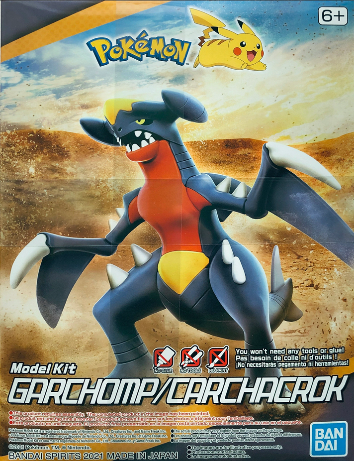 Bandai Bandai - Modèle à coller - Pokémon : Garchomp/Carchacrok