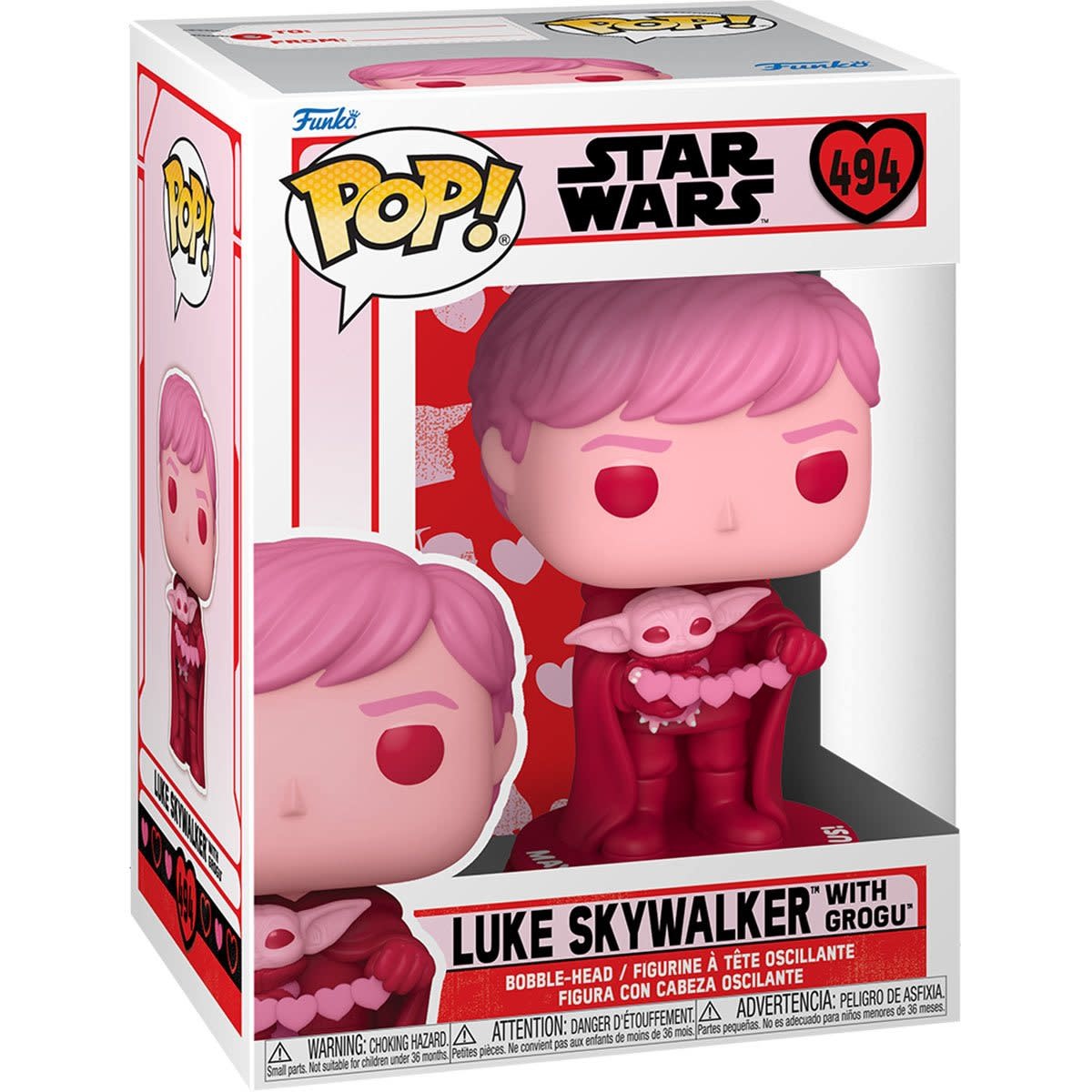 Funko Funko Pop! Star Wars 494 - Luke Skywalker with Grogu (Valentines)