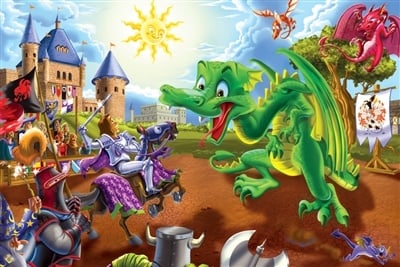 Cobble Hill Cobble Hill Floor Puzzle 36 - Knights And Dragons