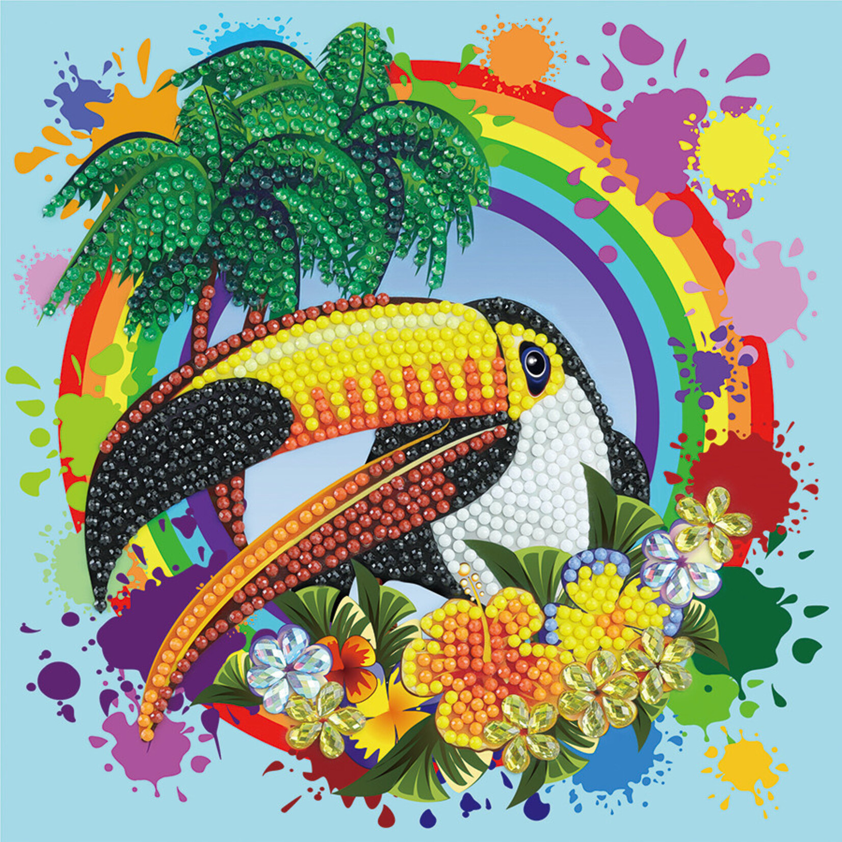 Craft Buddy Crystal Art Carte Kit - Rainbow Toucan