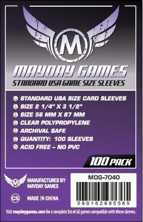 Mayday Games Mayday Sleeves 56x87mm