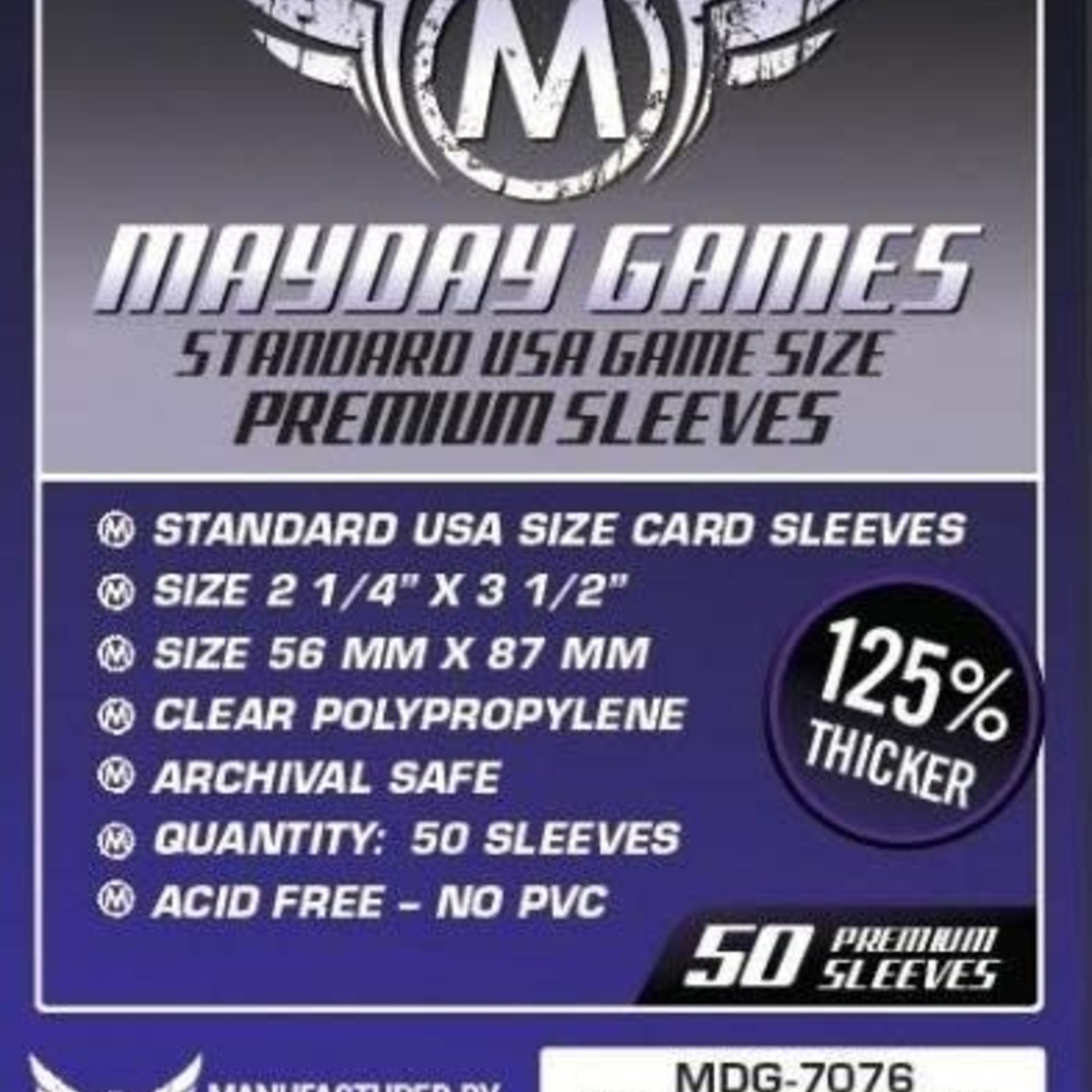 Mayday Games Mayday Sleeves 56x87mm