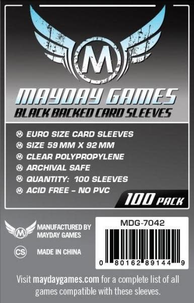 Mayday Games Mayday Sleeves 59x92mm