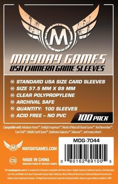 Mayday Games Mayday Sleeves 57.5x89mm