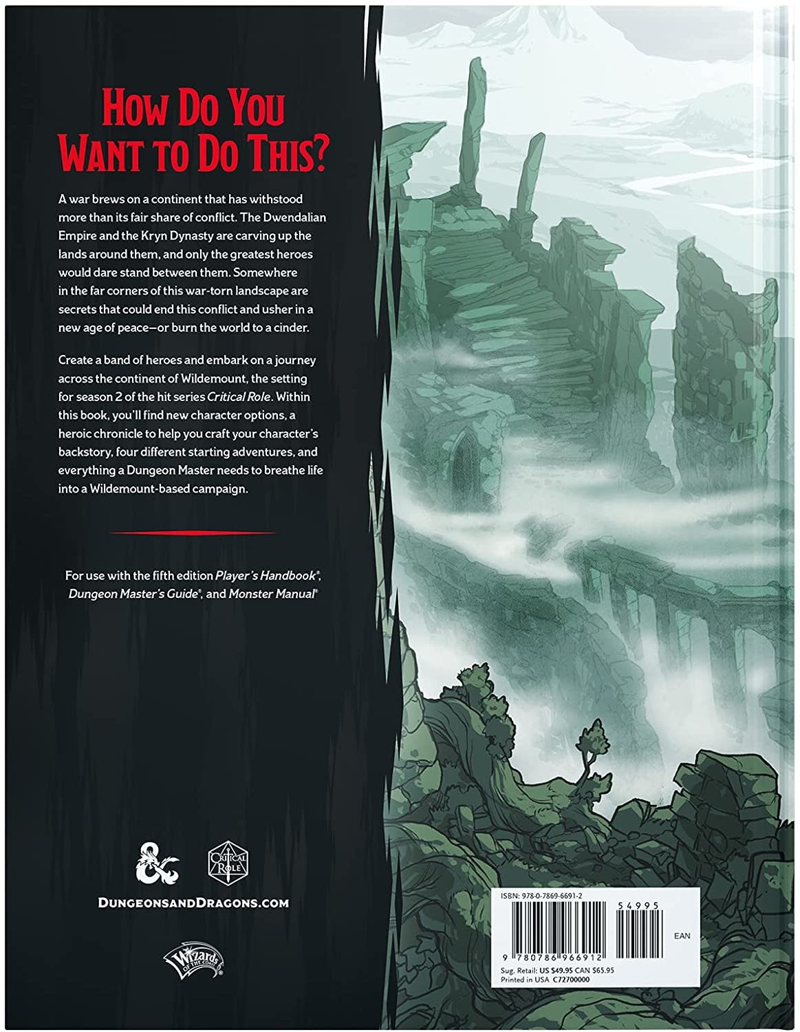 Wizards of the Coast Dungeons & Dragons 5th Edition - Explorer's Guide to Wildemount