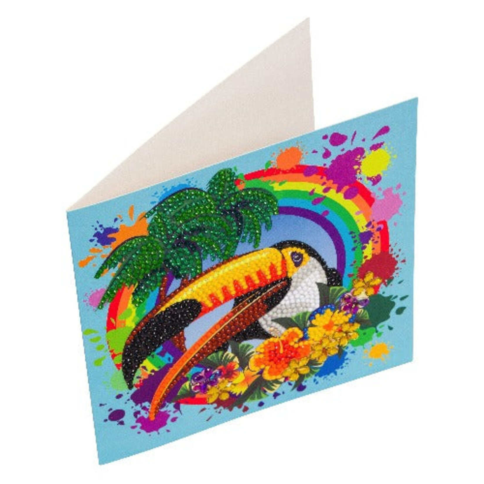 Craft Buddy Crystal Art Carte Kit - Rainbow Toucan