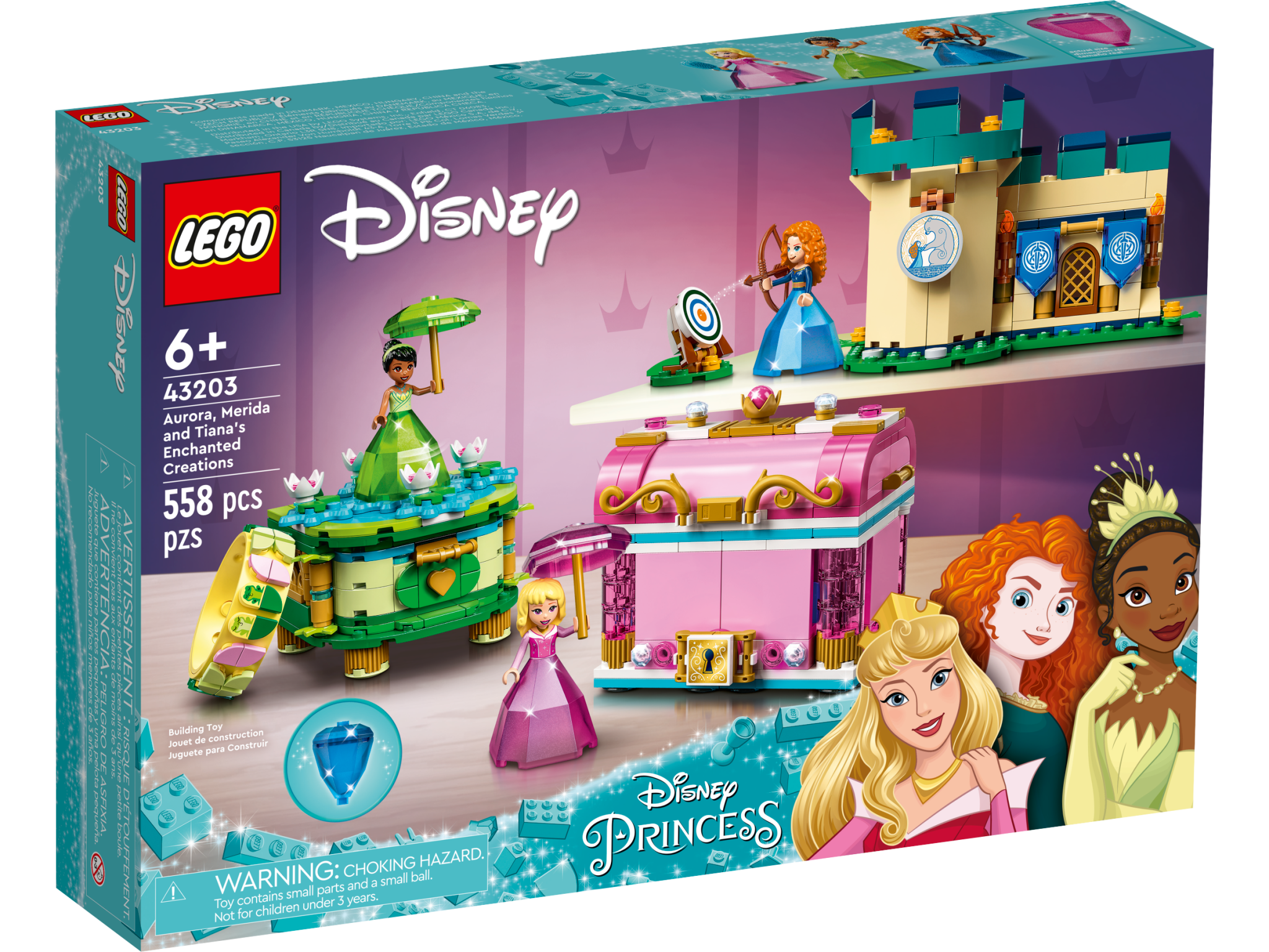 Lego Lego 43203 Disney - Les créations enchantées d'Aurore, Mérida et Tiana