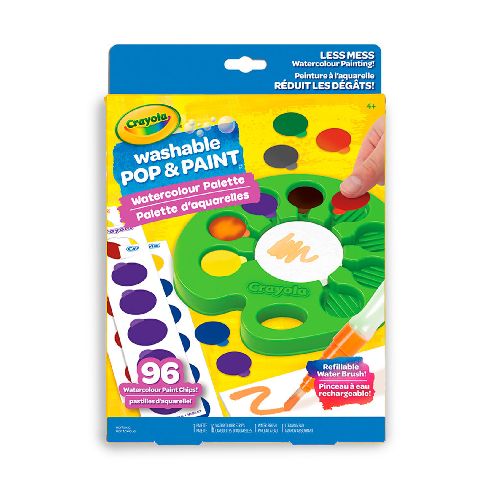 Crayola - Pop & Paint : Palette d'aquarelles lavable - Maitre des Jeux