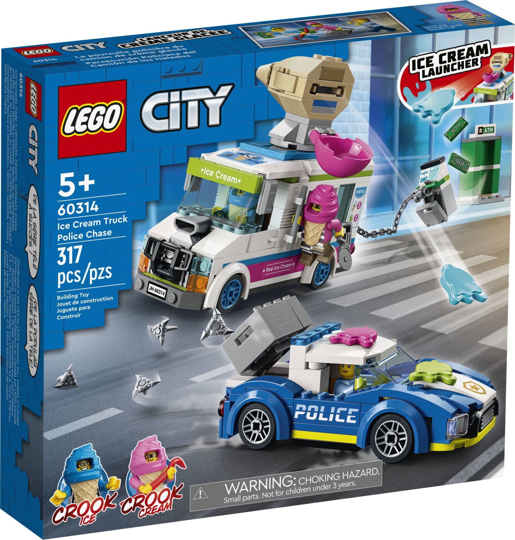 Lego Lego 60314 City - La poursuite policière du camion de crème glacée