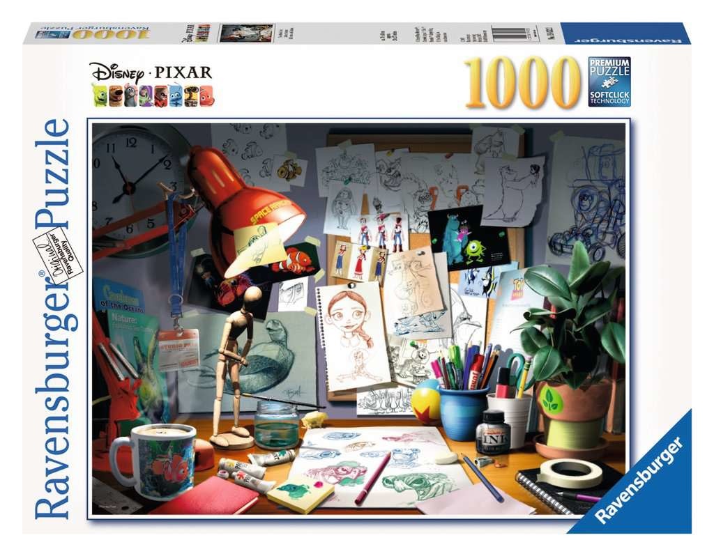 Ravensburger Ravensburger 1000 - Disney Pixar : Atelier d'artiste