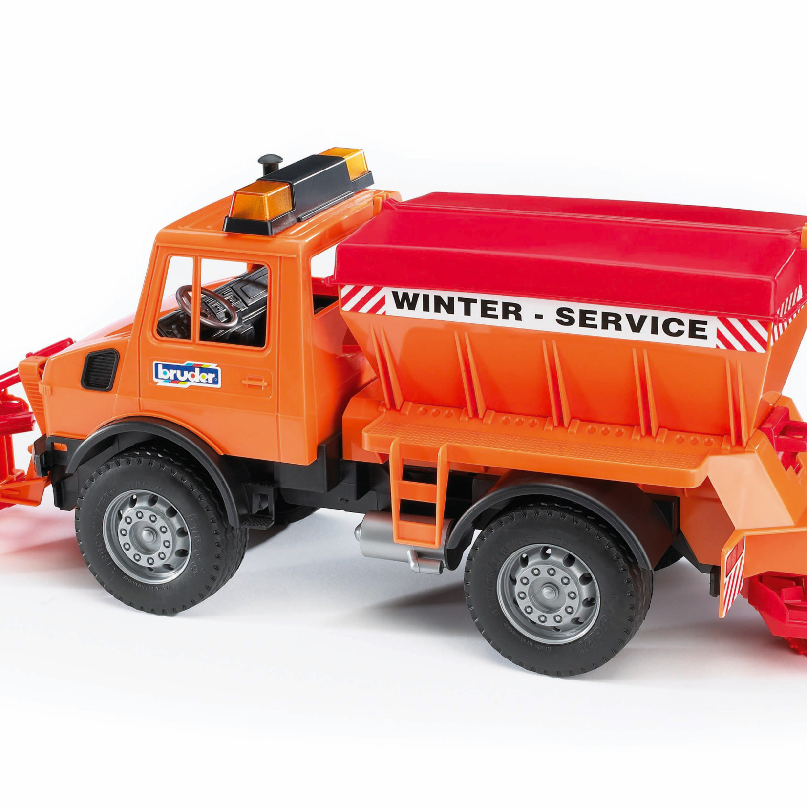 Bruder MB-Unimog pour service d'hiver avec lame de chasse-neige (02572)