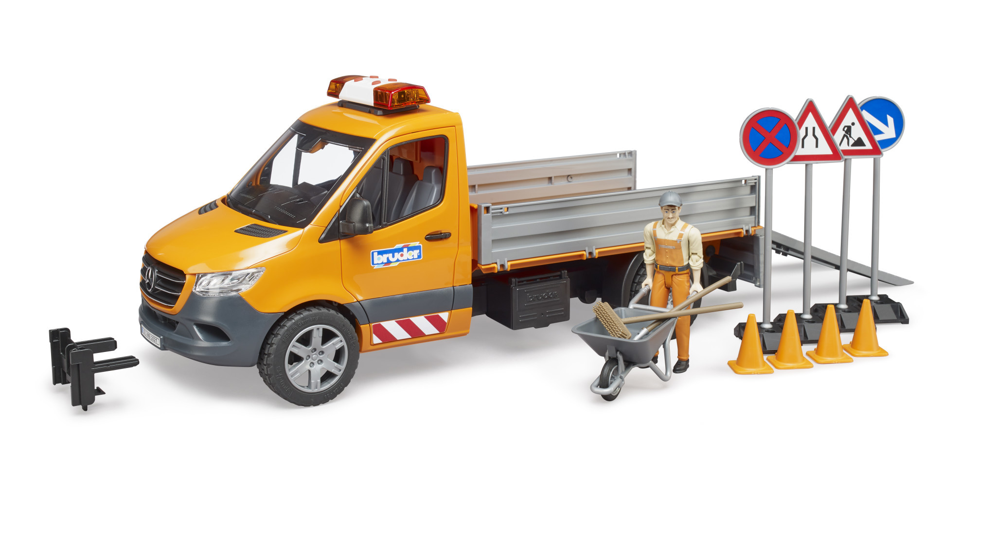 Bruder Bruder 02677  Mercedes Travaux Public avec module de son et accessoires