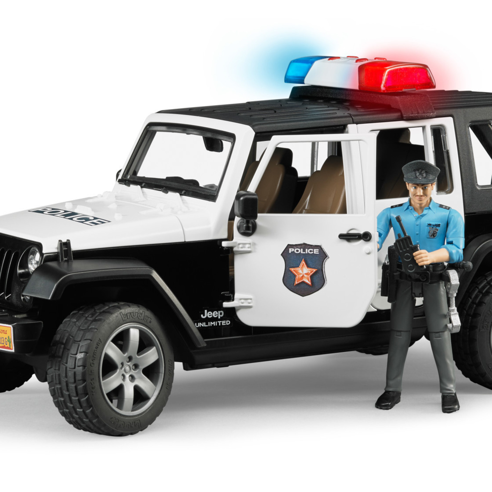 Bruder Bruder 02526 - Jeep Wrangler Unlimited Rubicon de police avec policier et accessoires