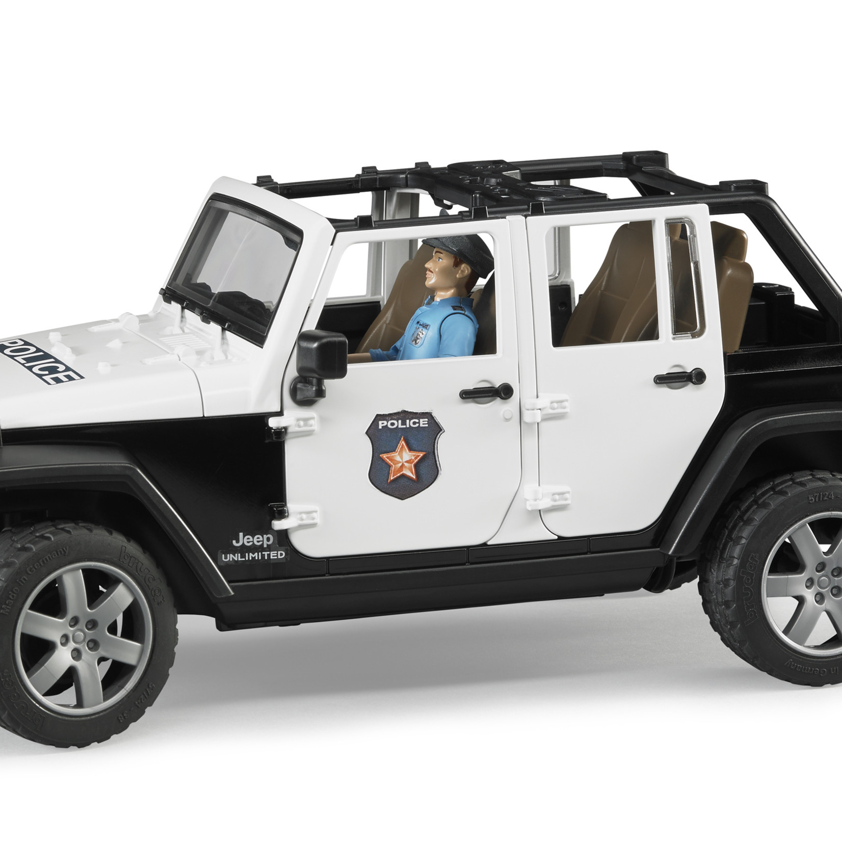 Bruder Bruder 02526 - Jeep Wrangler Unlimited Rubicon de police avec policier et accessoires