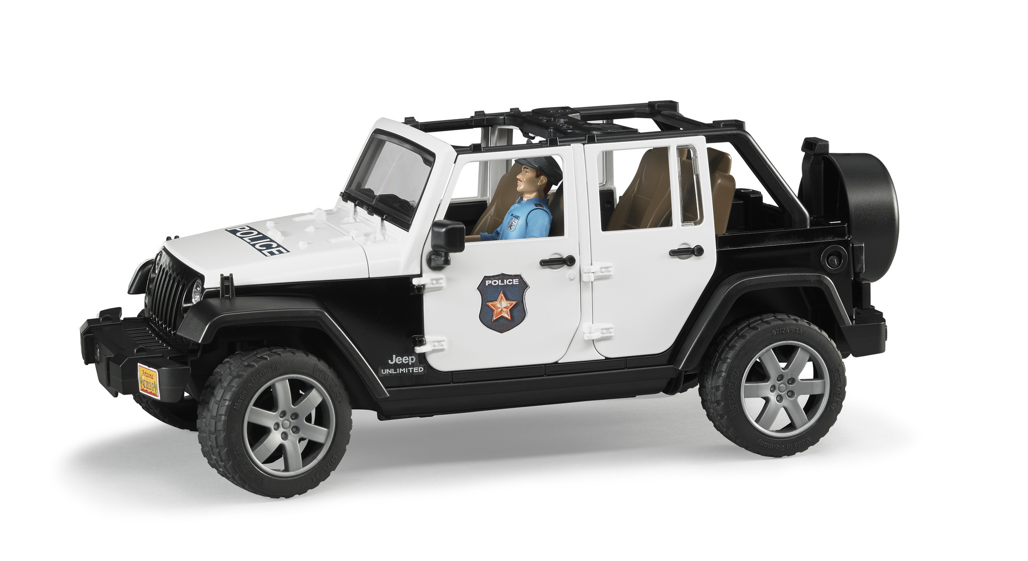 Bruder *****Bruder 02526 - Jeep Wrangler Unlimited Rubicon de police avec policier et accessoires