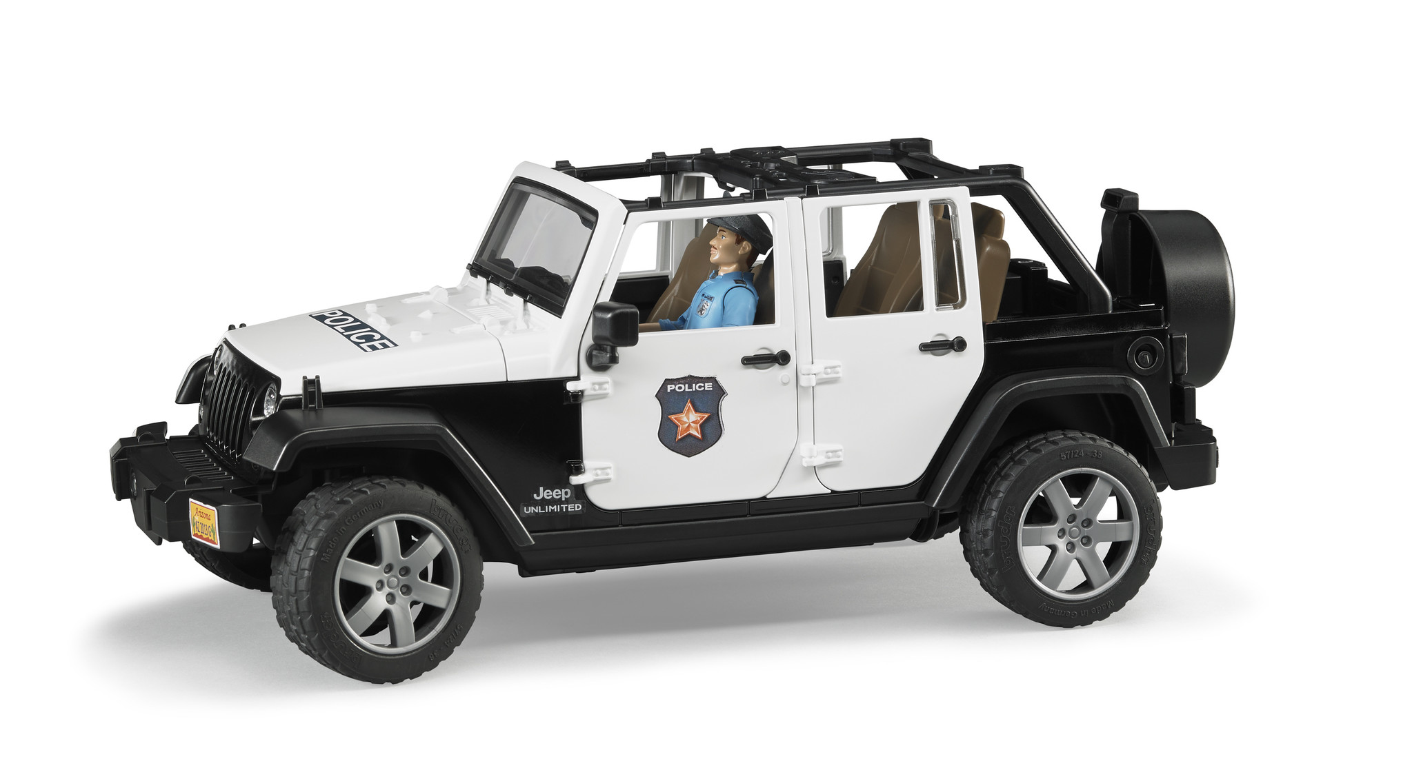 Bruder Bruder 02526 - Jeep Wrangler Unlimited Rubicon de police avec policier et accessoires