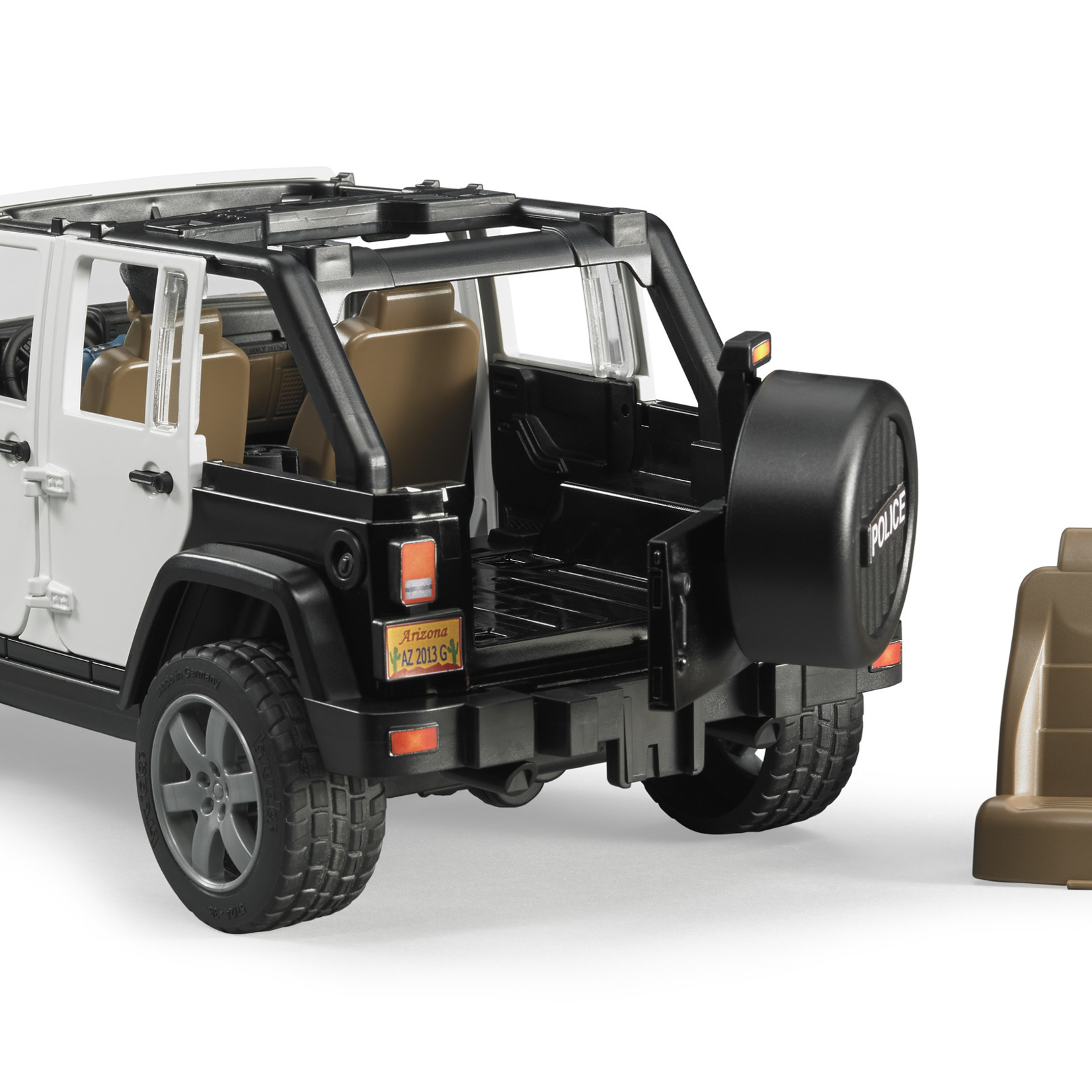 Bruder Bruder 02526 - Jeep Wrangler Unlimited Rubicon de police avec policier et accessoires