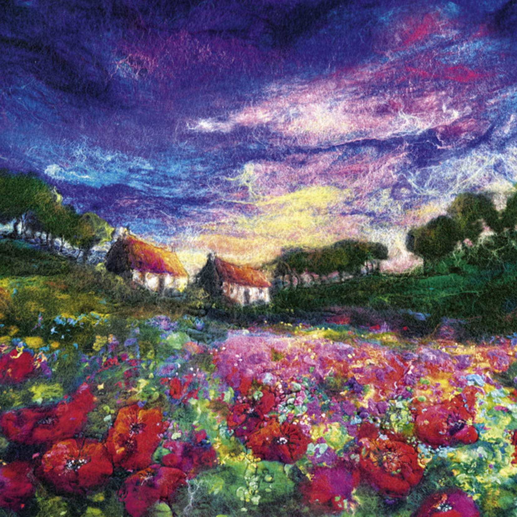 Heye Heye 1000 - Felted Art - Sundown Poppies