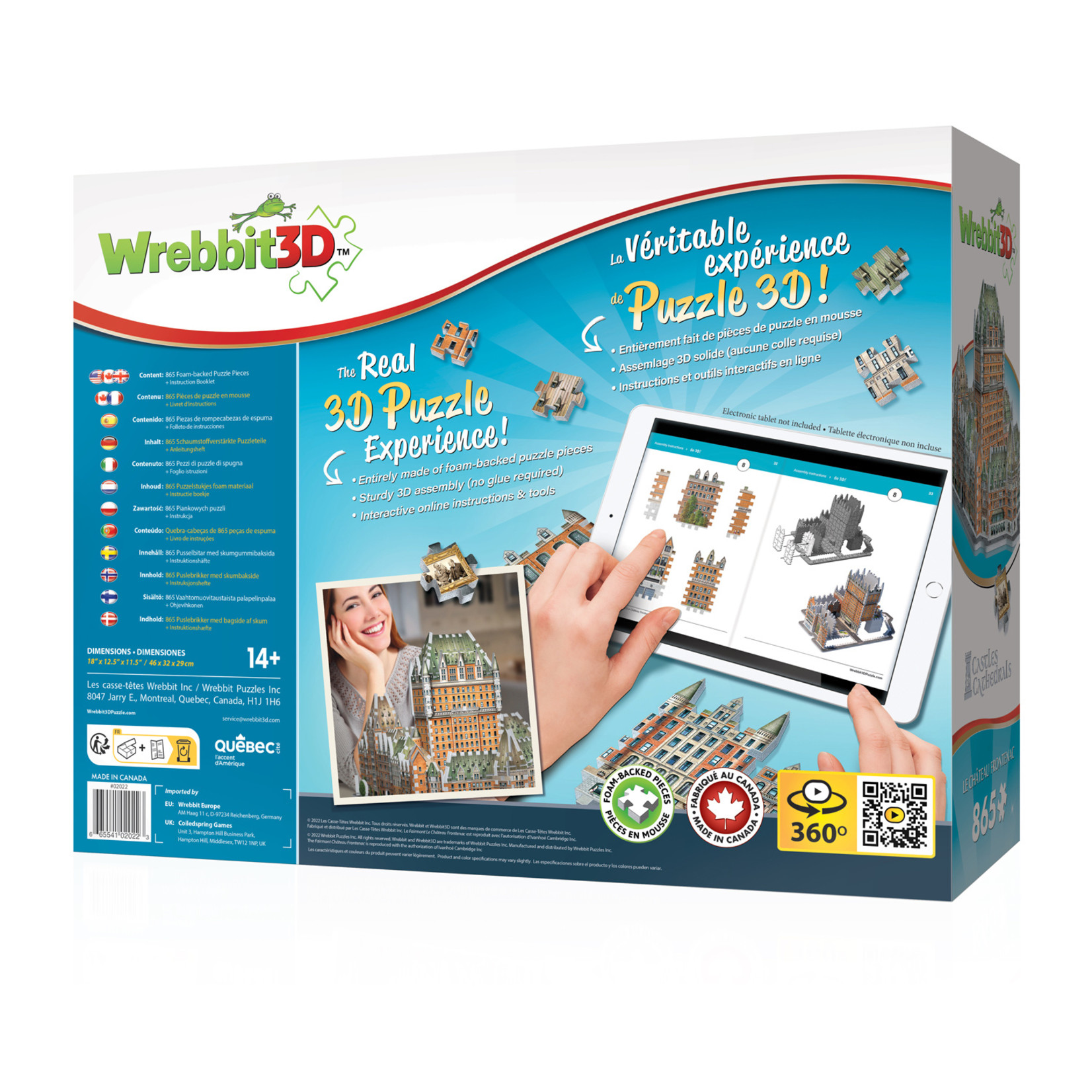 Wrebbit Wrebbit 3D - Le Chateau Frontenac 865 pièces