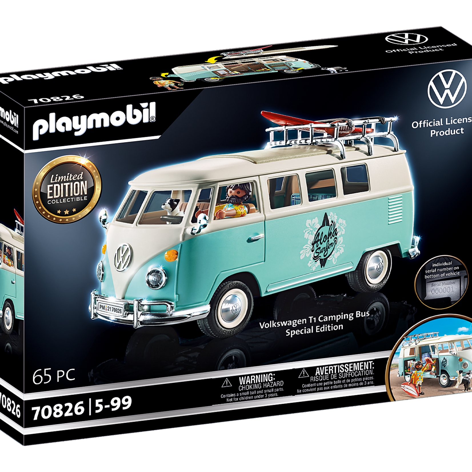 Playmobil Playmobil Volkswagen 70826 - Volkswagen T1 Combi - Edition speciale