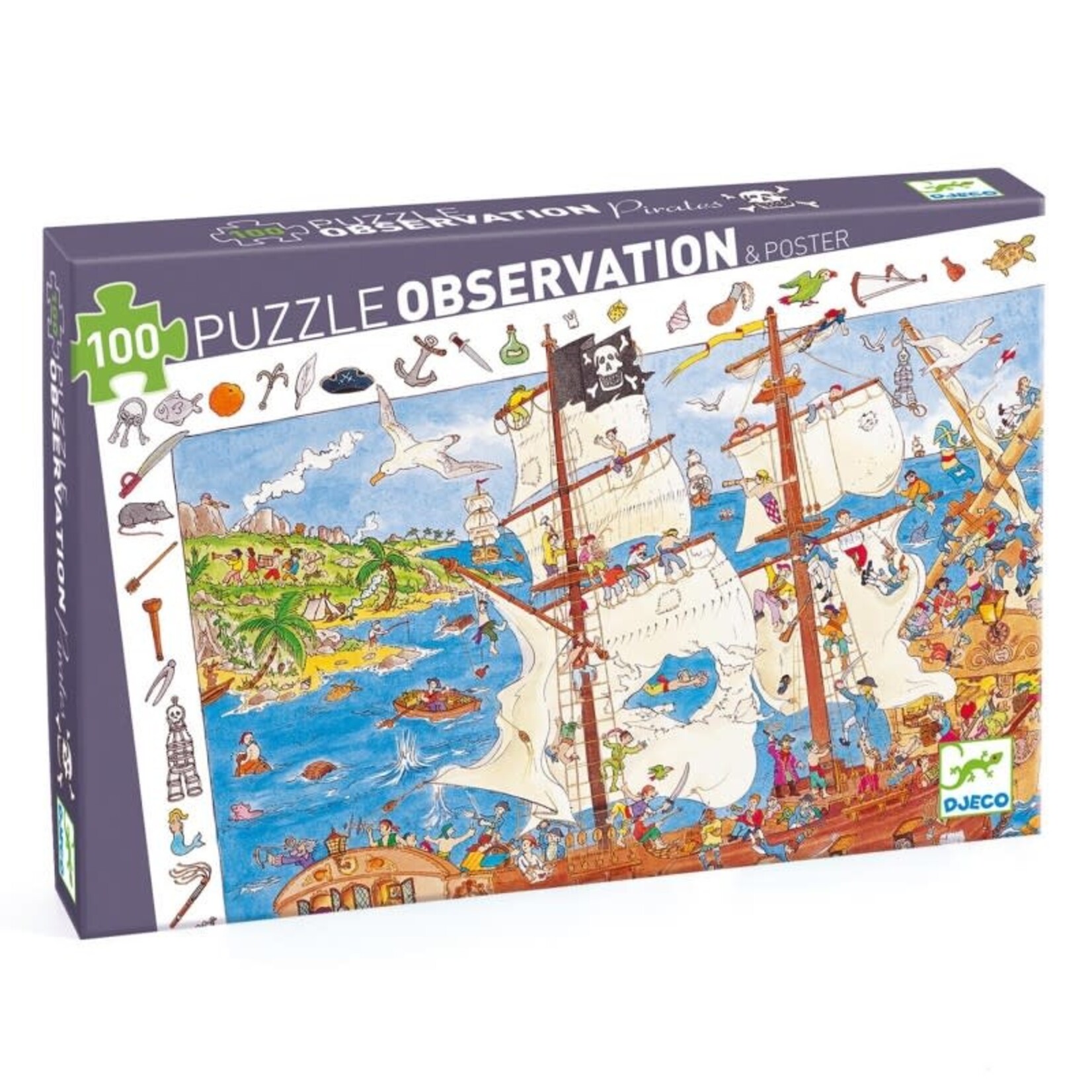 Djeco Djeco 100 - Puzzle Observation : Pirates