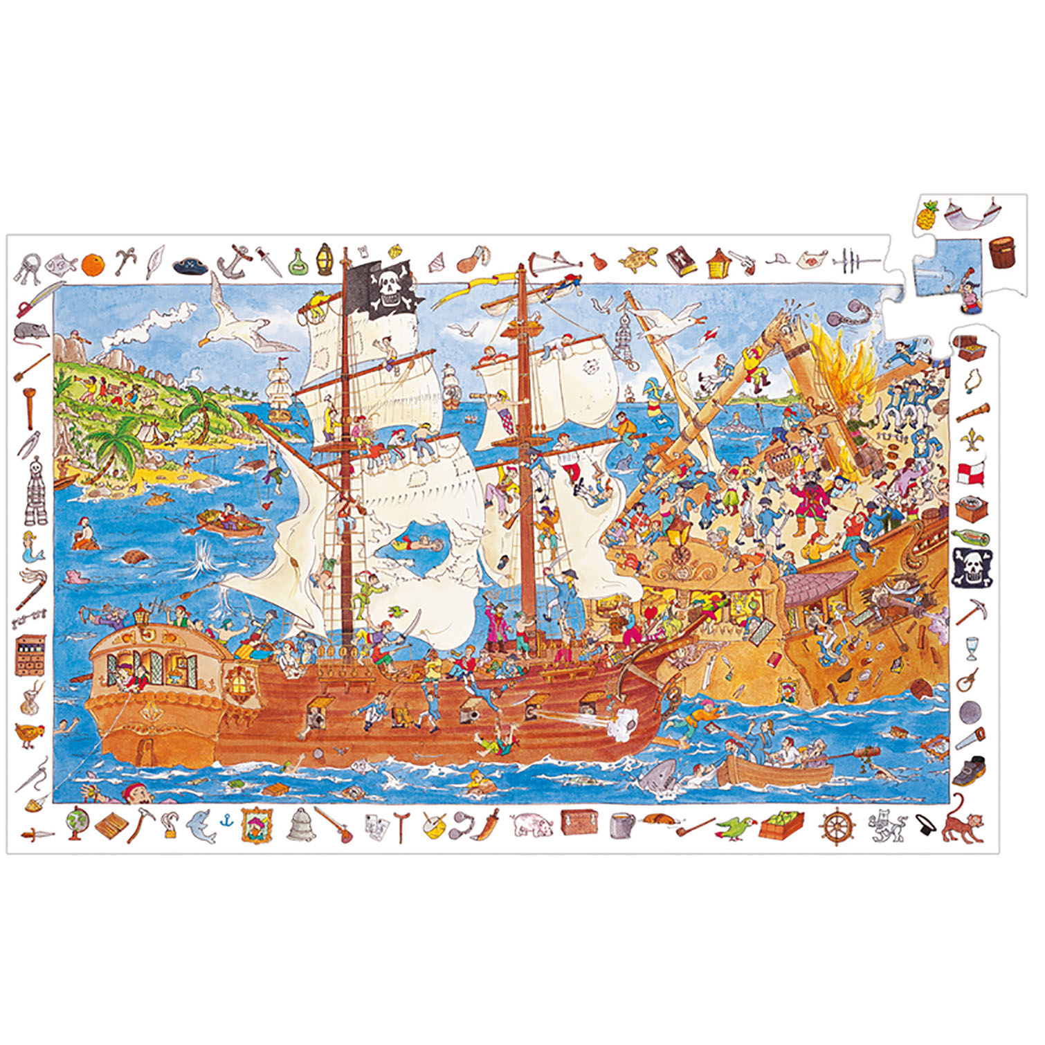 Djeco Djeco 100 - Puzzle Observation : Pirates