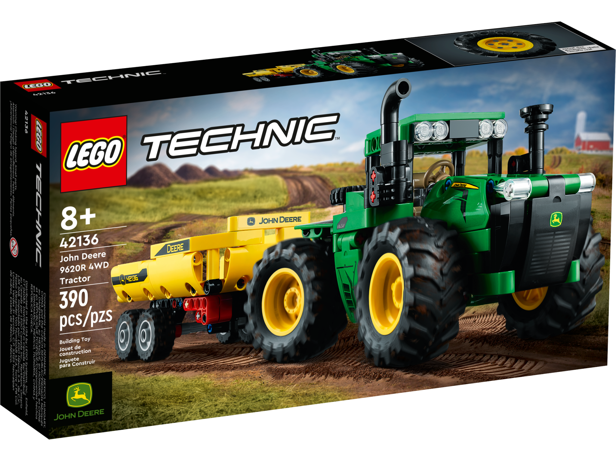 Lego Lego 42136 Technic - Tracteur John Deere 9620R à 4 roues motrices