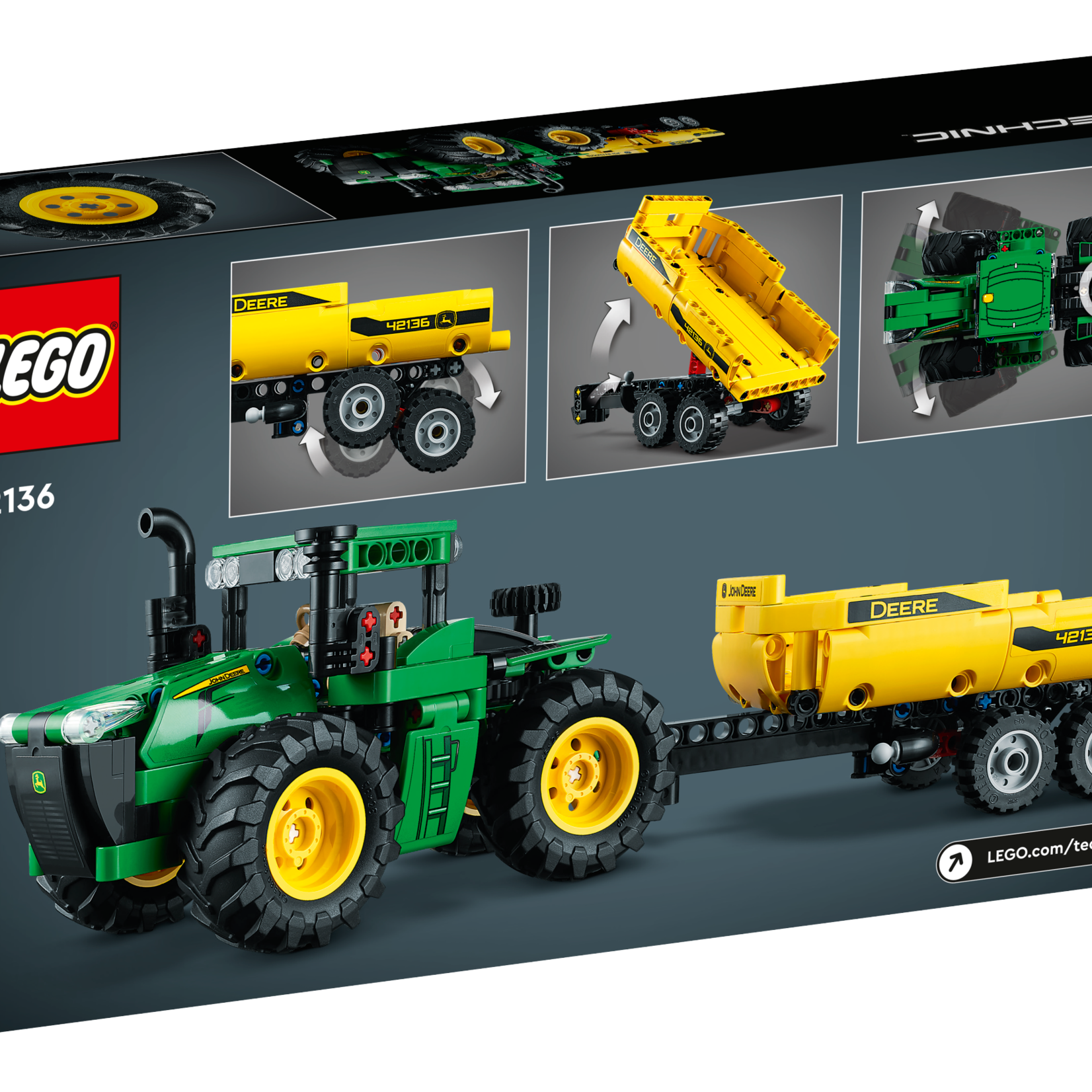 Lego Lego 42136 Technic - Tracteur John Deere 9620R à 4 roues motrices