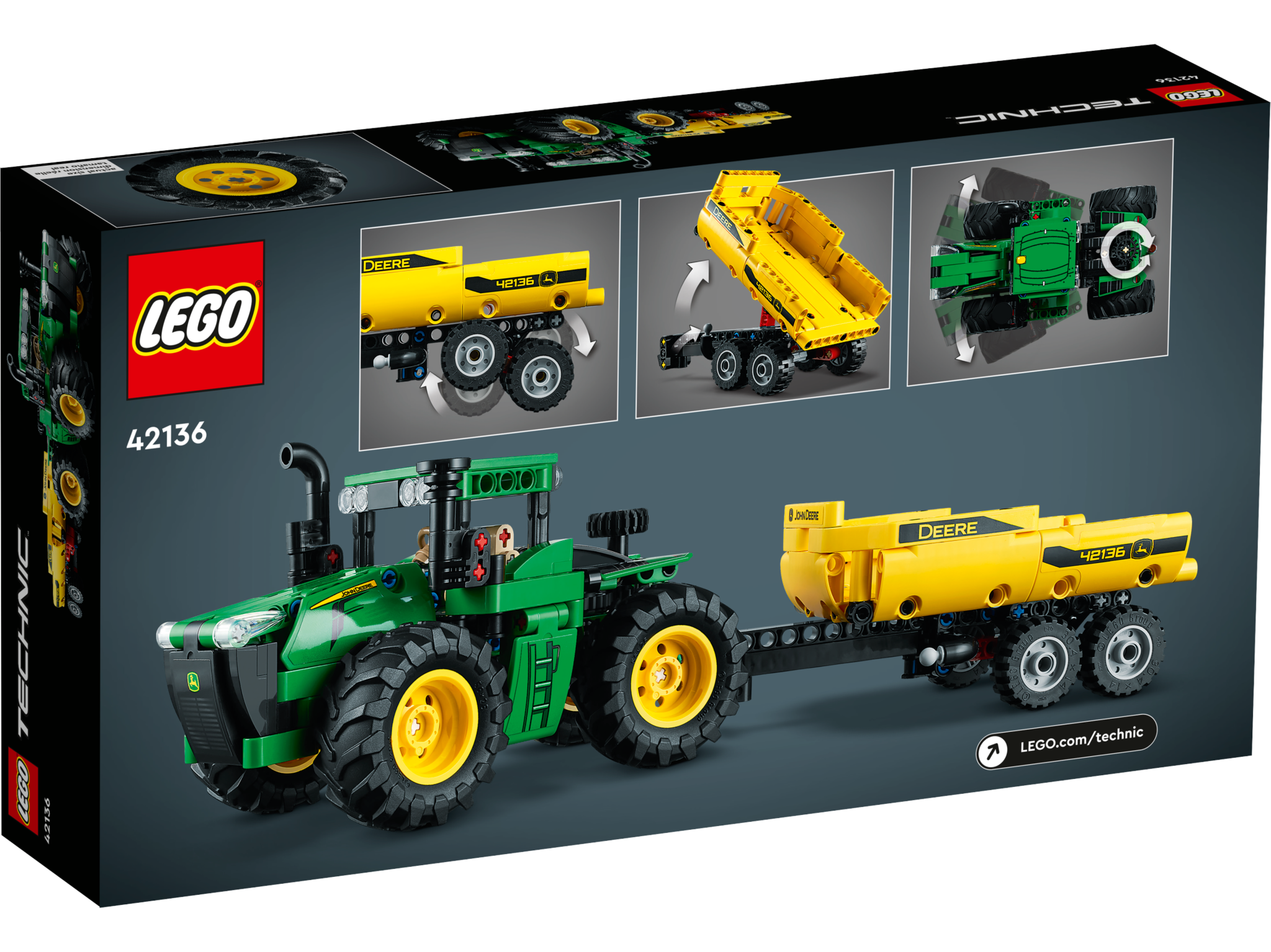 Lego Lego 42136 Technic - Tracteur John Deere 9620R à 4 roues motrices